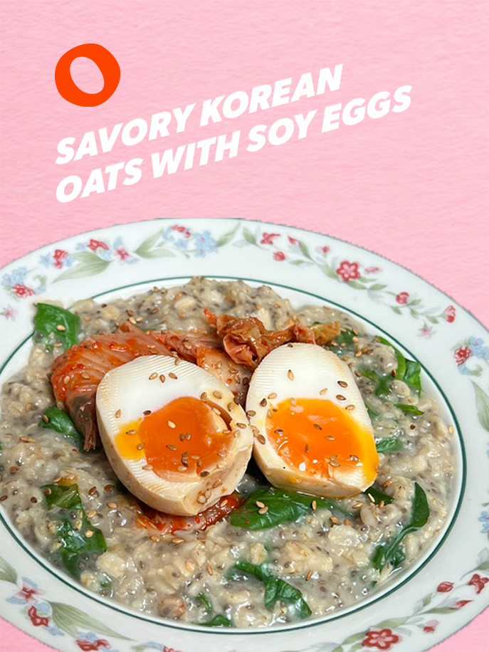 Savory Korean Oats With Soy Eggs