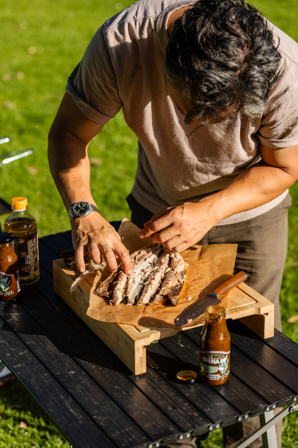 In 4 steps Smoked Mackerel with Seaweed Sesame Soy